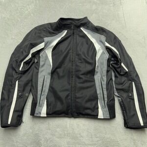 Bilt Motorcycle Jacket Womens LG Black BLM 2 Mesh Riding Sporty Colorblock